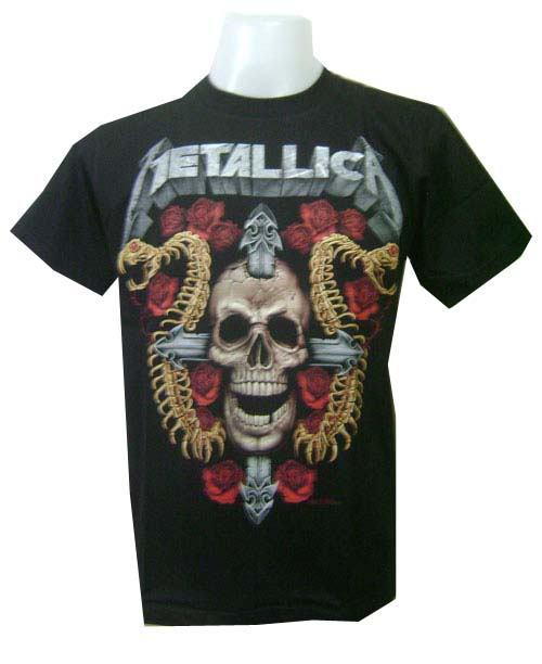 New vintage metallica rock music biker motorcycle punk black t-shirt mens sz m