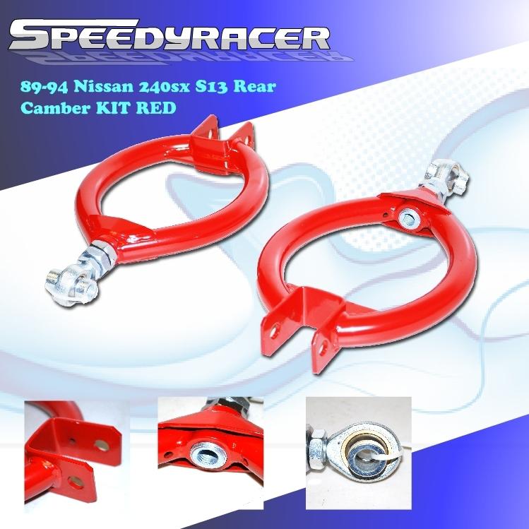 1989-1994  nissan 240sx s13 rear camber suspension arms red