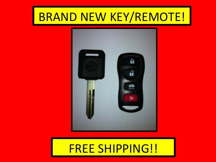 Nissan transponder key ignition key and keyless remote - fits maxima 04, 05, 06