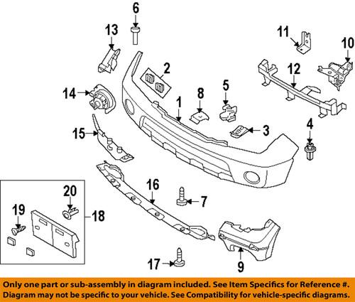 Nissan oem 62290zl00b front bumper-upper retainer
