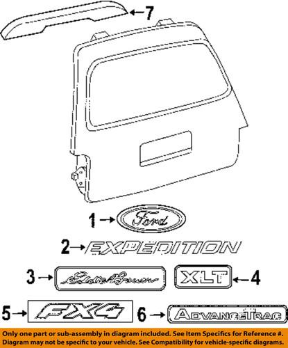 Ford oem 2l1z7842528ba lift gate-emblem badge nameplate