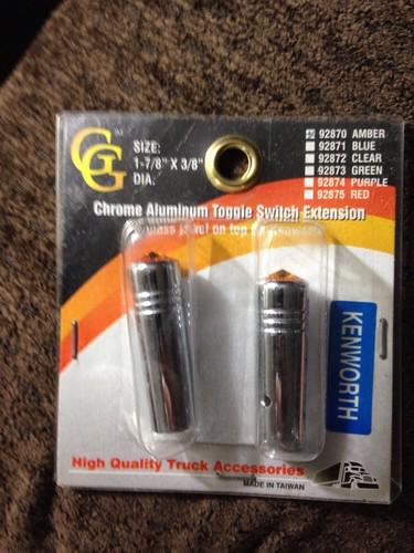 Chrome aliminum toggle switch ext. w/glass jewel on top