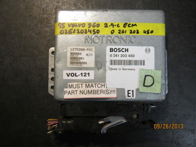 95 volvo 960 2.9l ecm #0261203450/0 261 203 450 *see item description*