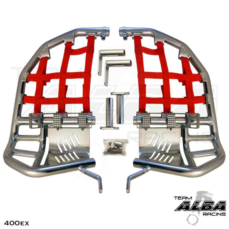Purchase Honda TRX 400EX Nerf Bars Pro Peg Alba Pro Elite Silver/Red