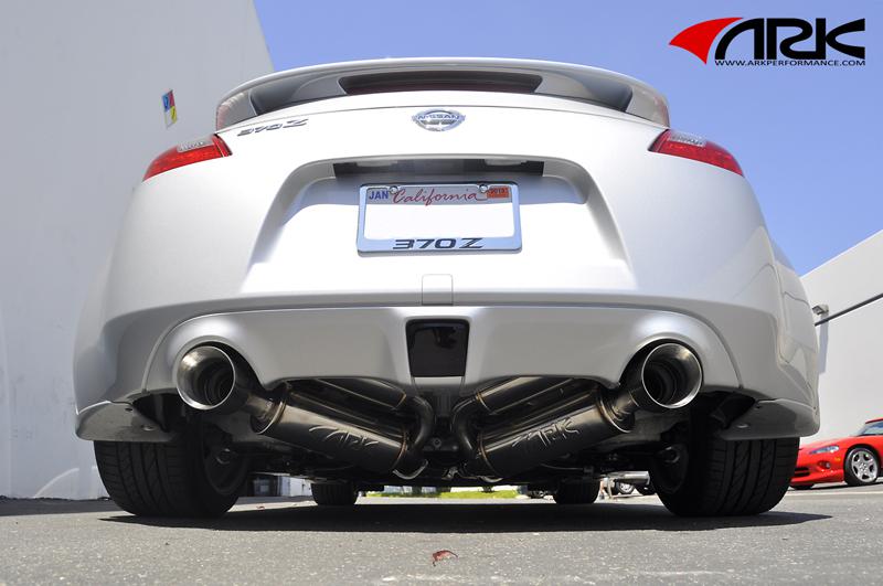 Ark grip catback exhaust system w/ polish tips 09-13 nissan 370z z34 vq37vhr