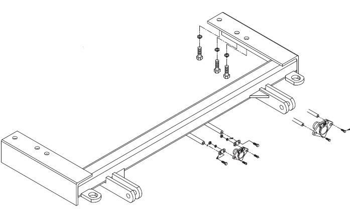 Blue ox bx3726 base plate for toyota t100 4wd 93-96