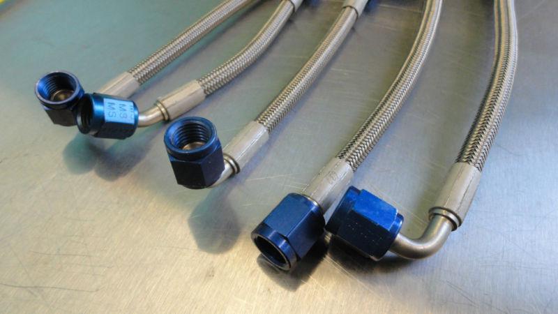 (5) NASCAR Racing -4 Brake Line Stainless Steel Braided with -4an Fitting 7