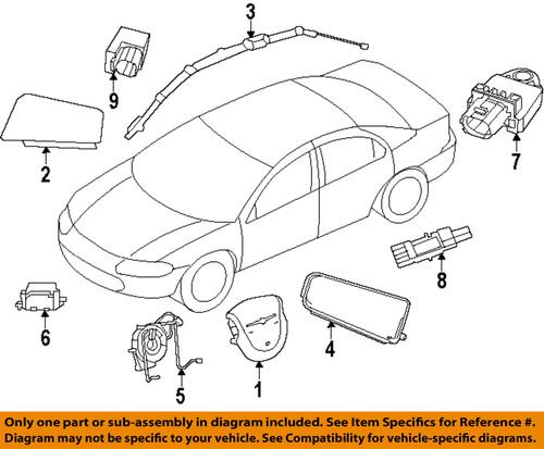 Dodge oem 1tv57dx9ad air bag module-driver air bag