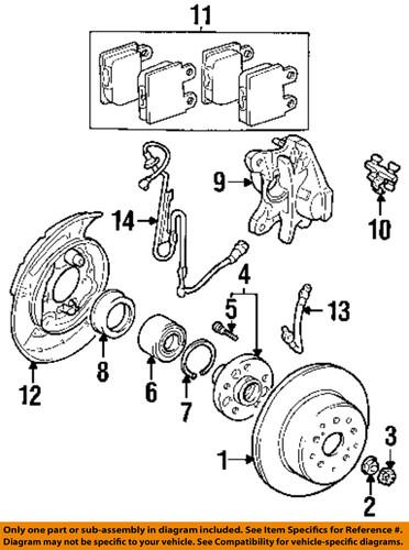 Lexus oem 4243153011 rear brake rotor/disc/disc brake rotor