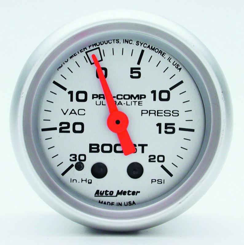 Boost/vacuum auto meter 4301 ultra-lite  30" hg/20 psi analog gauges -  atm4301