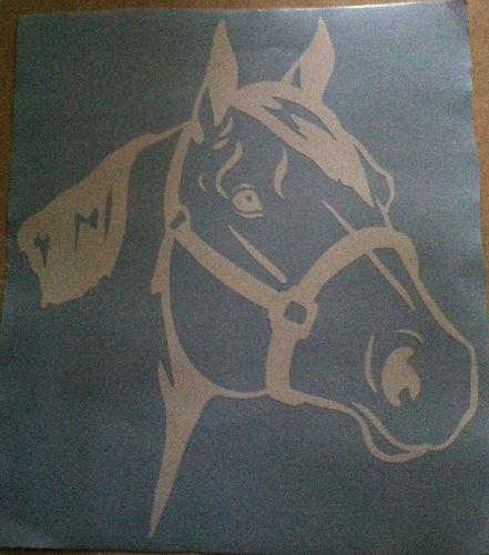 9x8 quarter horse head vinyl sticker~car~truck~golf cart~motorcycle~wall~etc.