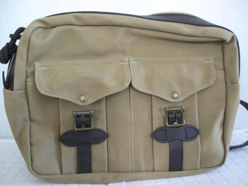 NEW FILSON HUMMER DRIVING ACADEMY MESSENGER BAG CANVAS LEATHER GIFT, US $199.99, image 3