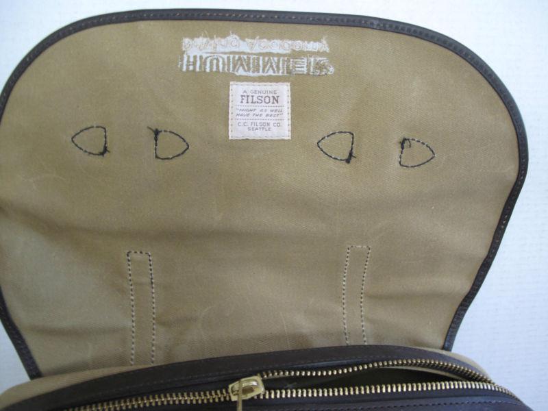 NEW FILSON HUMMER DRIVING ACADEMY MESSENGER BAG CANVAS LEATHER GIFT, US $199.99, image 4