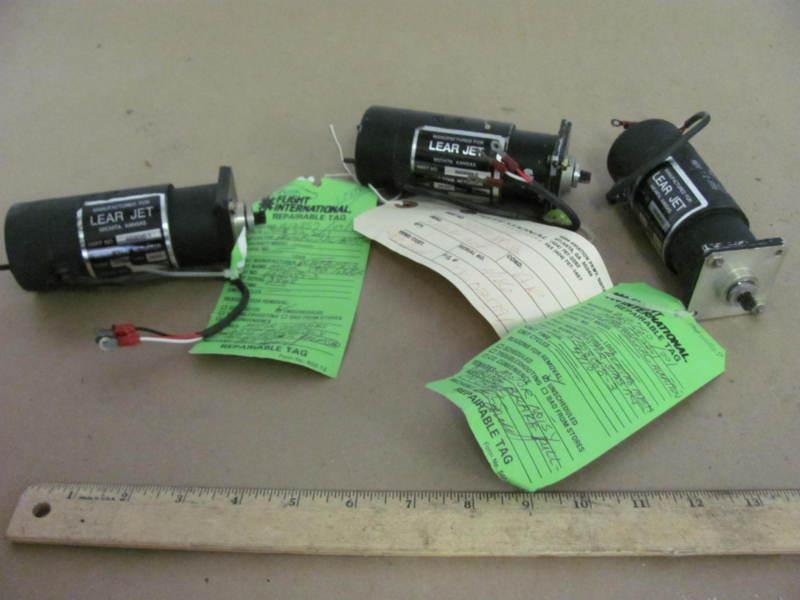 Learjet aircraft stabilizer trim motors - lot of 3