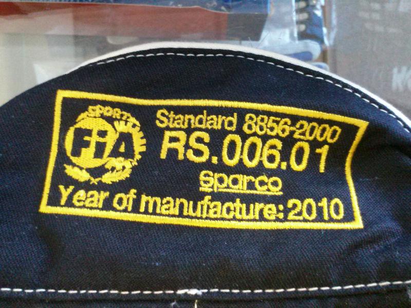 Sparco Racing Suit - Sprint 6 Black with White piping and stitching Size 60, US $549.99, image 3