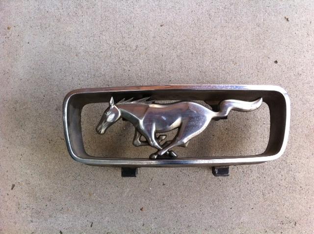 1966 ford mustang horse grill  ornament. original factory part.