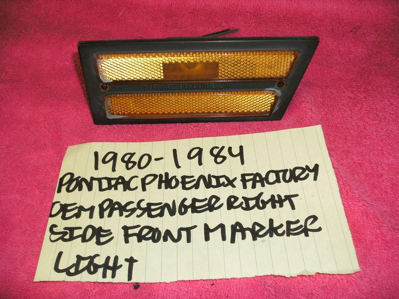 1980-1984 pontiac phoenix factory oem passenger right front side marker light