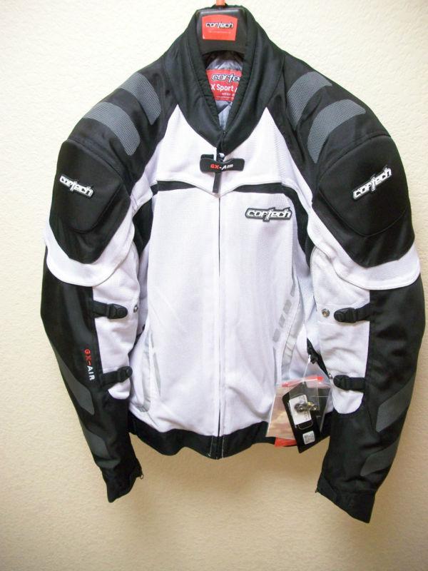 Cortech gx sport air 3 jacket white/black mens xl new