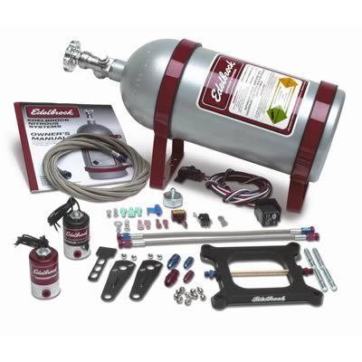 Edelbrock efi nitrous system dry 125 hp max 10 lb bottle 70203