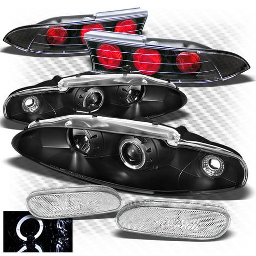 95-96 eclipse black projector headlights + bumper lights + altezza tail lights