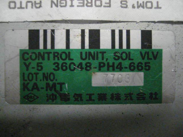 Ecu ecm computer honda accord 1986 87 carb manual cali 36048-ph4-665 48808