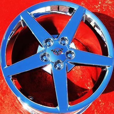 Set of 4 new chrome 18" 19" chevrolet corvette oem factory wheels rims 5000