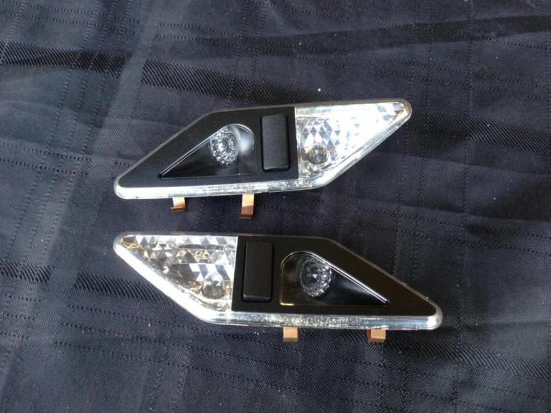 Bmw e46 m3 coupe black c pillar lights cover trim column dome rear both sides