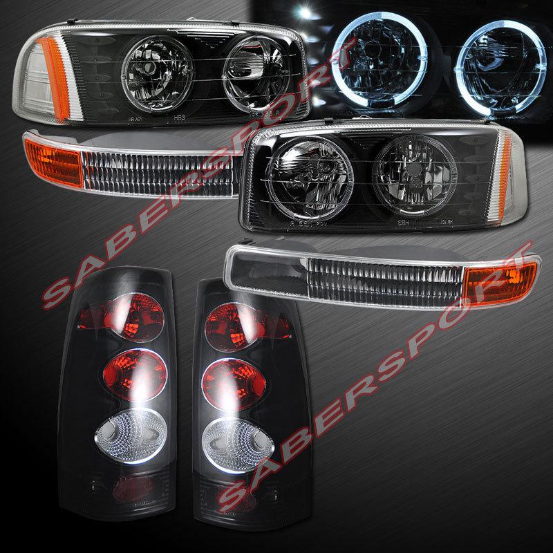 Purchase 19992003 GMC SIERRA DUAL HALO HEADLIGHTS w/ LED + BUMPER
