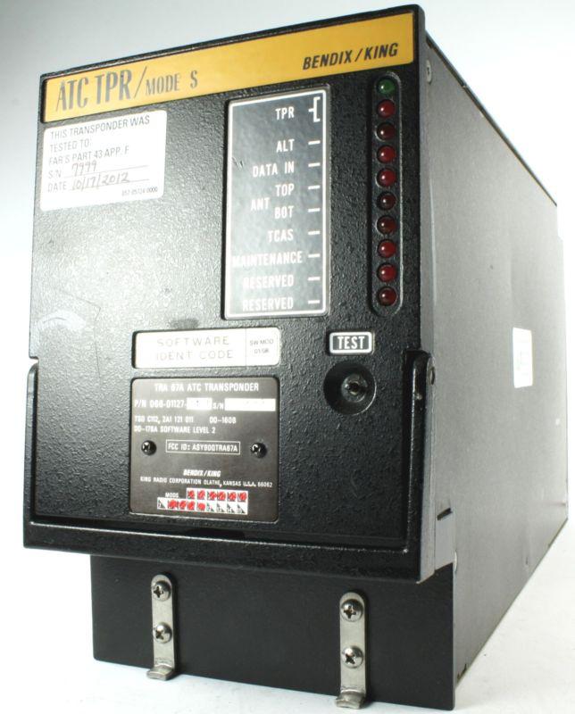 (qzb) bendix/king tra-67a atc transponder sv ** fresh 8130 ** p/n 066-01127-1101
