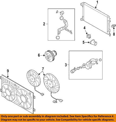 Volkswagen oem 1k0121205ad9b9 cooling fan-fan shroud