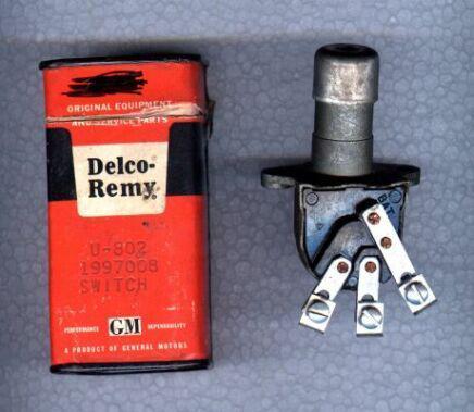 47 49 50 51 52 53 54 chevy truck nos gm 1997008 6 volt delco remy dimmer switch