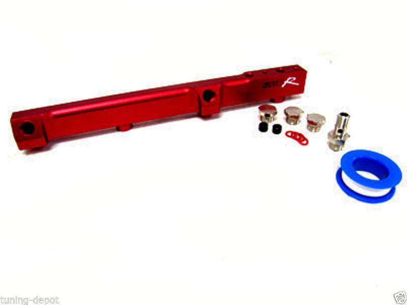 Obx red fuel rail fit for 92-96 prelude h22 h23 92-02 prelude h22a