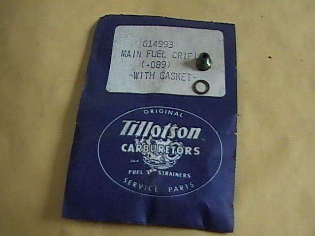 Tillotson 014993/ .089 main fuel orifice/harley-davidson 27833-71