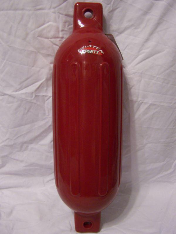 Boat fender bumper 6.5" x 23" vinyl docking red new!