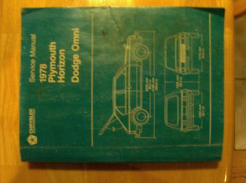 1978 78  plymouth horizon dodge omni chrysler service manual