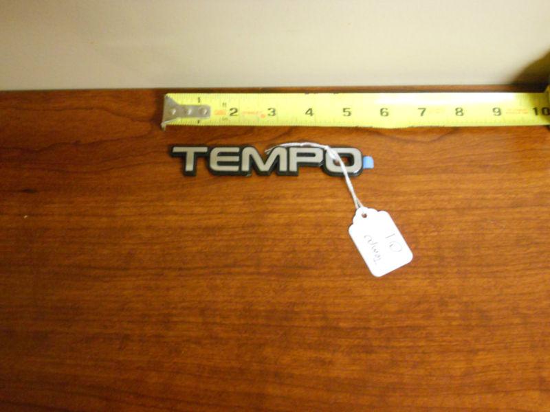 Ford tempo emblem, logo, badge, new adhesive backing, art - restore, vintage