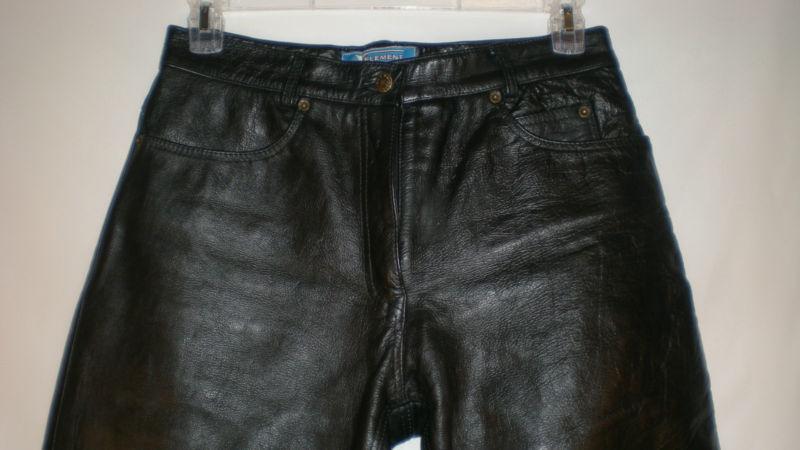 X ELEMENT By U.S.A. Leather Five Pocket Motorcycle Leather Pants EUC Size 10, US $24.95, image 6