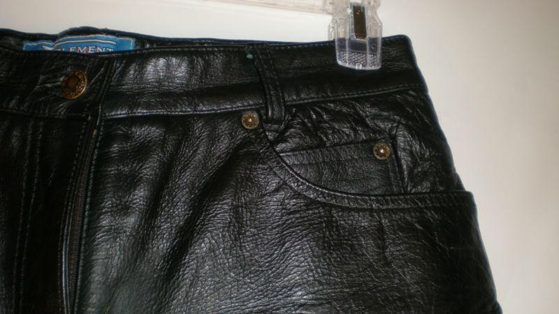 X ELEMENT By U.S.A. Leather Five Pocket Motorcycle Leather Pants EUC Size 10, US $24.95, image 7