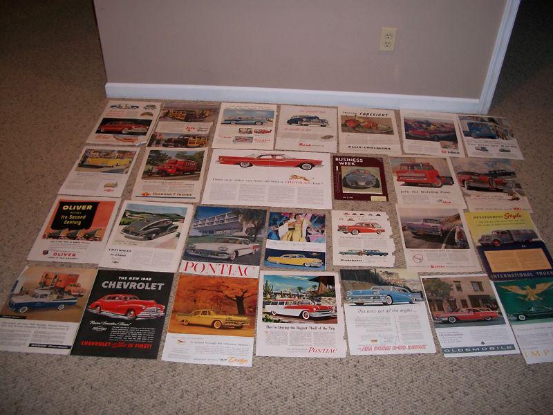 20 year collection of automobile,tractor, truck ads from 1940's to 1960's