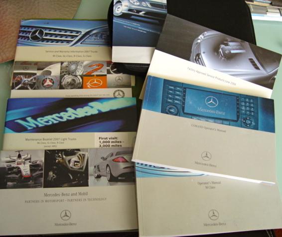 2007 07 mercedes benz m-class owners manual portfolio comand operators manual  