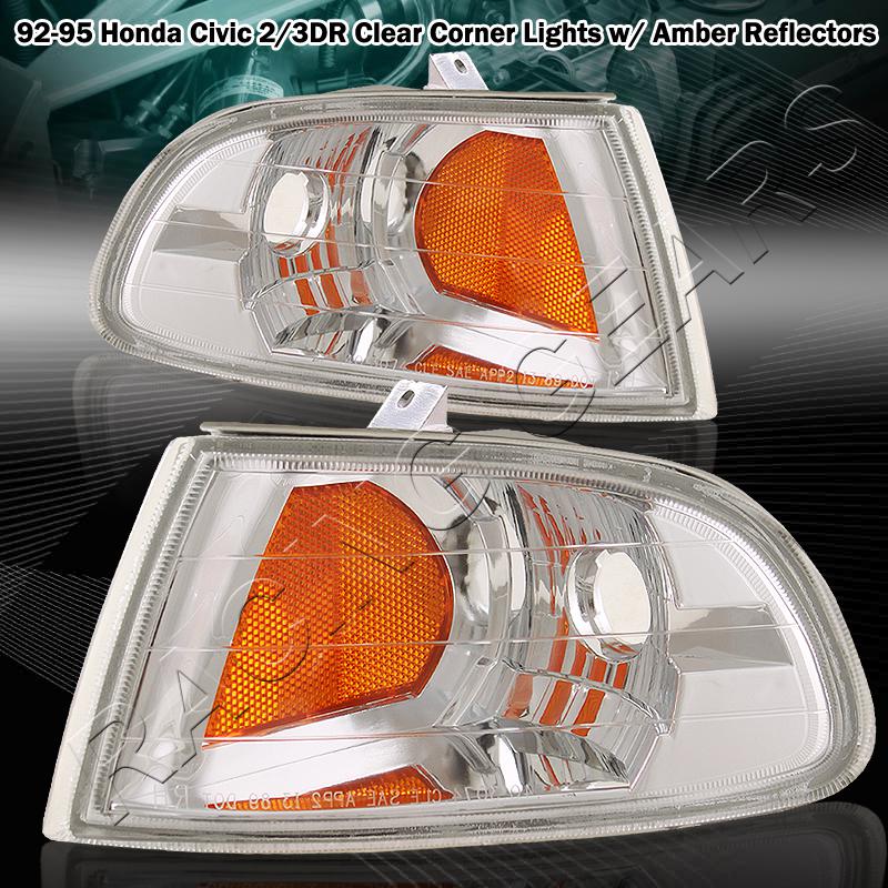 Buy 9295 Honda Civic Chrome Housing Amber Reflector Turn Signal Corner