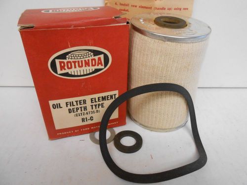 Vintage rotunda ford motor company oil filter r1-c  (c1tz-6731-d)