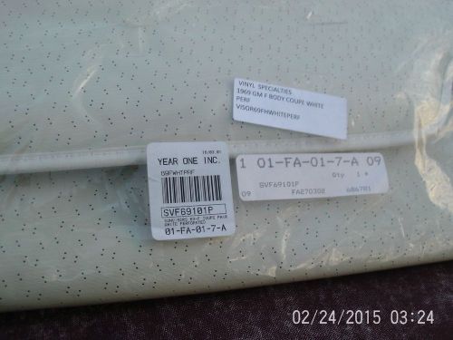 1968 69 firebird camaro sun visors new white year one