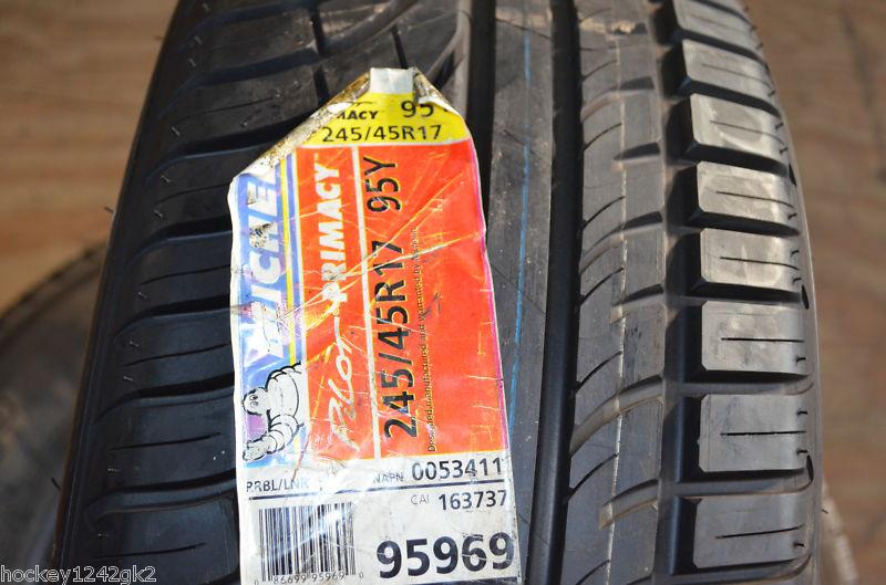 1 new 245 45 17 michelin pilot primacy tire