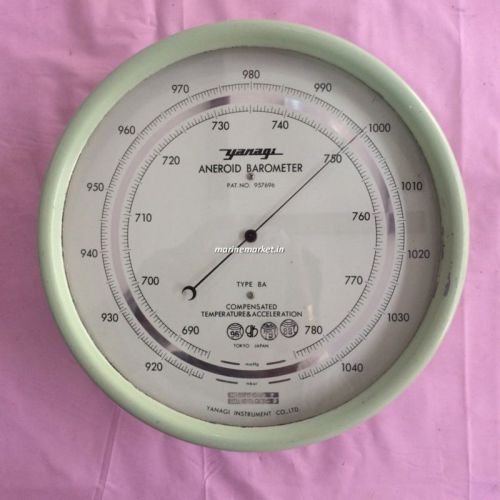Vintage yanagi aneroid barometer type 8-a ,made in japan sr no 4697
