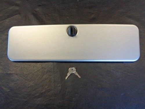Locking glove box door with (2) keys 18 7/8" x 5 3/8" silver marine boat