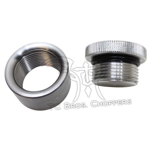 Tc bros filler cap with bung for oil / gas tank sportster harley chopper bobber