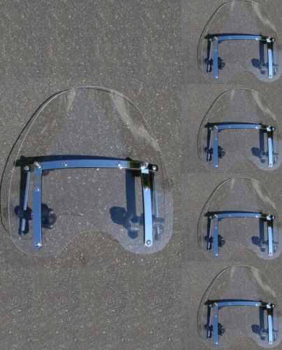 Lot 5~clear large 19"x17" windshield for chopper cruiser cafe racer wholesale