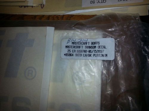 Mastercraft transom  decal - platinum  26&#034; long