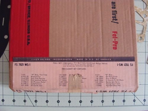 1969 fel pro gasket set corvair fs 7921 ws-1 1960- 1964